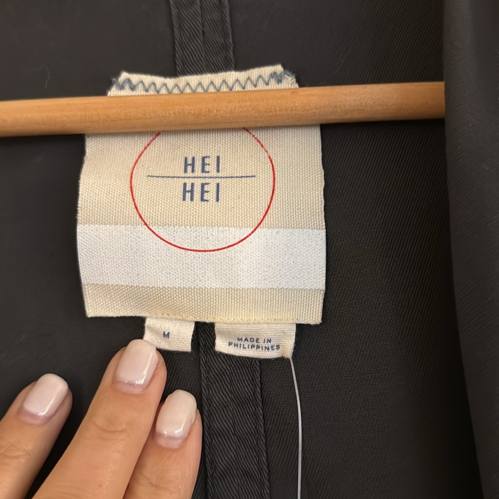 Anthropologie Hei Hei Black Trench coat (NWT) - Picture 5 of 6
